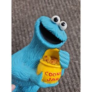 Vintage Illco Sesame Street Cookie Monster Coin Bank Complete w/Stopper 9"